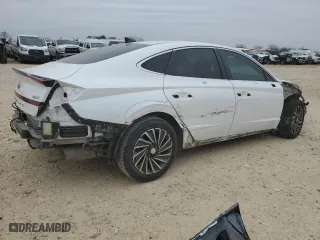 2021 Hyundai Sonata Hybrid SEL with VIN KMHL34JJ7MA027209, listed as a Copart auction lot 45923555 with 78,033 mi miles and Salvage Title. Bid and sale history available at carsss.com. Image 3.