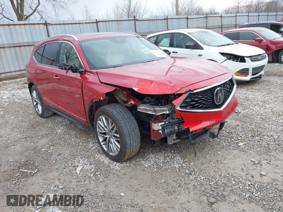 2023 Acura MDX w/Advance Package with VIN 5J8YE1H86PL035592, listed as a IAAI auction lot 41578761 with 18,802 mi miles. Bid and sale history available at carsss.com. Image 1.