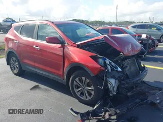 2016 Hyundai Santa Fe z VIN 5XYZU3LB8GG378520, wystawiony jako IAAI lot #42198357 z przebiegiem 64 669 mil mil oraz . Historia ofert i sprzedaży dostępna na DreamBid. Obrazek 1.