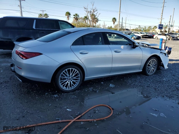 2023 Mercedes-Benz CLA with VIN W1K5J4GB4PN329076, listed as a Copart auction lot 44534815 with 24,733 mi miles and Non Repairable. Bid and sale history available at carsss.com. Image 3.