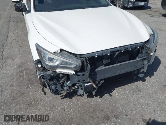 2019 Infiniti Q50 Luxe with VIN JN1EV7APXKM513850, listed as a IAAI auction lot 41689080 with 85,520 mi miles and . Bid and sale history available at DreamBid. Image 6.