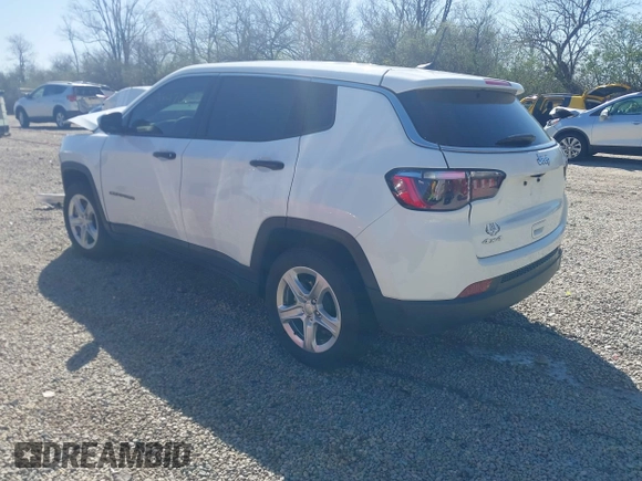 2024 Jeep Compass Sport with VIN 3C4NJDAN2RT591078, listed as a IAAI auction lot 41984705 with 49,220 mi miles and . Bid and sale history available at DreamBid. Image 3.