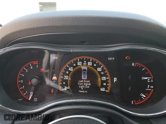 2015 Dodge Durango Limited with VIN 1C4RDJDG8FC938702, listed as a Copart auction lot 51119245 with 74,445 mi miles and Salvage title. Bid and sale history available at DreamBid. Image 9.
