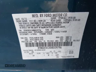 2011 Ford Flex SEL z VIN 2FMGK5CCXBBD29796, wystawiony jako IAAI lot #42263565 z przebiegiem 264 004 mil mil oraz . Historia ofert i sprzedaży dostępna na DreamBid. Obrazek 9.
