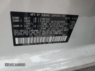 2024 Subaru Crosstrek Special Sports with VIN 4S4GUHF6XR3748274, listed as a Copart auction lot 61896105 with 5,525 mi miles and Salvage title. Bid and sale history available at DreamBid. Image 14.