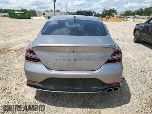 2023 Genesis G70 2.0T with VIN KMTG34TA1PU128155, listed as a Copart auction lot 50875574 with 16,092 mi miles and Non Repairable. Bid and sale history available at DreamBid. Image 6.