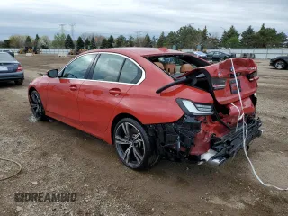 2024 BMW 3 Series 330i xDrive with VIN 3MW89FF09R8E04692, listed as a Copart auction lot 54345295 with 20,920 mi miles and Salvage title. Bid and sale history available at DreamBid. Image 2.