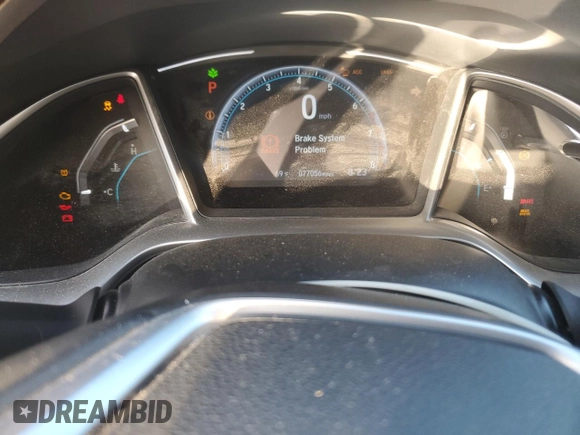 2019 Honda Civic Sedan EX with VIN JHMFC1F36KX003468, listed as a Copart auction lot 44352385 with 77,056 mi miles and Salvage Title. Bid and sale history available at carsss.com. Image 9.