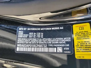 2024 BMW 4 Series M440i with VIN WBA83AP01RCP68732, listed as a Copart auction lot 69633904 with 0 mi miles and Salvage Title. Bid and sale history available at carsss.com. Image 12.