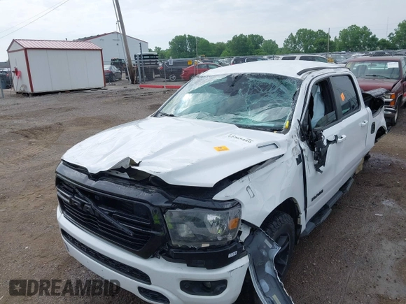 2020 Ram 1500 Big Horn with VIN 1C6SRFFT8LN301178, listed as a IAAI auction lot 42265449 with 74,968 mi miles and . Bid and sale history available at DreamBid. Image 6.