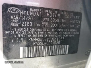 2020 Hyundai Elantra GT with VIN KMHH35LE1LU141957, listed as a Copart auction lot 69473184 with 139,933 mi miles and Clean Title. Bid and sale history available at carsss.com. Image 12.