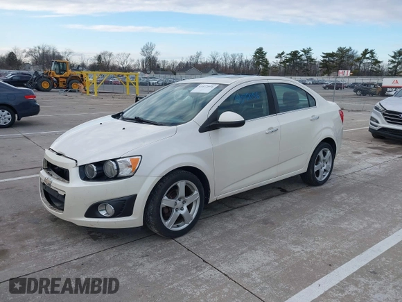 2014 Chevrolet Sonic LTZ with VIN 1G1JE5SH3E4133088, listed as a IAAI auction lot 41072056 with 143,855 mi miles. Bid and sale history available at carsss.com. Image 2.