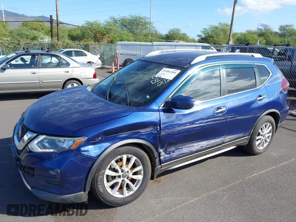 2019 Nissan Rogue SV with VIN KNMAT2MT7KP522209, listed as a IAAI auction lot 41481204 with 54,658 mi miles. Bid and sale history available at carsss.com. Image 6.