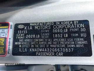 2016 Kia Rio LX with VIN KNADM4A32G6670837, listed as a IAAI auction lot 42154148 with 92,859 mi miles. Bid and sale history available at carsss.com. Image 9.