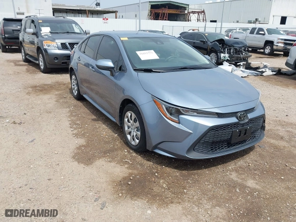 2020 Toyota Corolla LE with VIN JTDEPRAE9LJ115291, listed as a IAAI auction lot 41891753 with 38,665 mi miles. Bid and sale history available at carsss.com. Image 1.