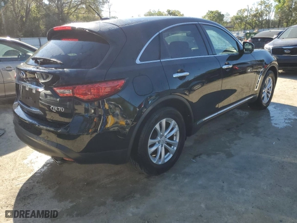 2017 Infiniti QX70 with VIN JN8CS1MU3HM142135, listed as a Copart auction lot 48859215 with 127,990 mi miles and Clean Title. Bid and sale history available at carsss.com. Image 3.