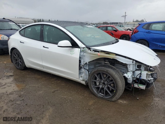 2023 Tesla Model 3 with VIN 5YJ3E1EA2PF515826, listed as a Copart auction lot 49237825 with 25,782 mi miles and Salvage Title. Bid and sale history available at carsss.com. Image 4.