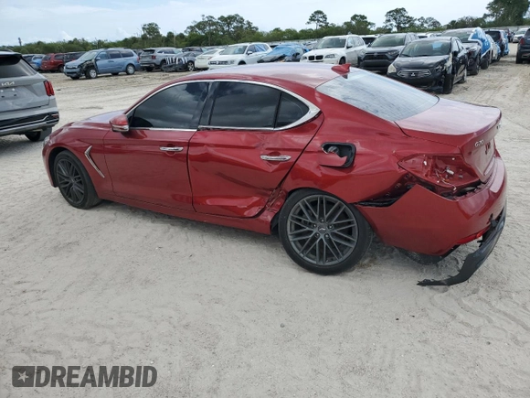 2019 Genesis G70 Advanced z VIN KMTG64LA4KU015493, wystawiony jako Copart lot #55464615 z przebiegiem 34 967 mil mil oraz Nie do naprawy • Non repairable. Historia ofert i sprzedaży dostępna na DreamBid. Obrazek 2.
