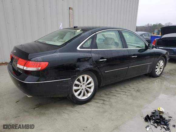 2007 Hyundai Azera SE with VIN KMHFC46F17A231820, listed as a Copart auction lot 46066755 with 56,813 mi miles and Salvage Title. Bid and sale history available at carsss.com. Image 3.