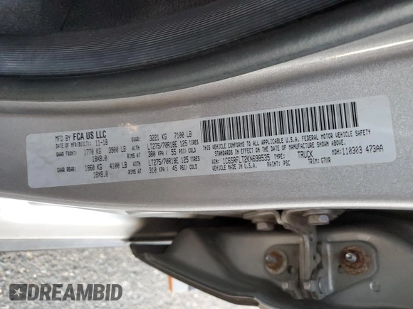 2019 Ram 1500 Rebel z VIN 1C6SRFLT2KN698535, wystawiony jako Copart lot #81854214 z przebiegiem 61 586 mil mil oraz Czysty tytuł • Clean title. Historia ofert i sprzedaży dostępna na DreamBid. Obrazek 13.