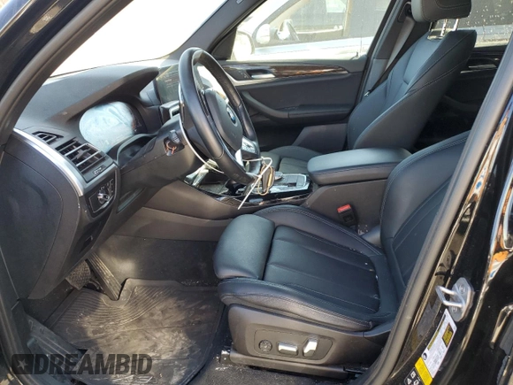 2023 BMW X3 xDrive30i with VIN 5UX53DP04P9R28571, listed as a Copart auction lot 52360395 with 28,358 mi miles and Salvage Title. Bid and sale history available at DreamBid. Image 7.