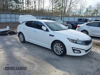 2015 Kia Optima EX z VIN 5XXGN4A77FG437245, wystawiony jako IAAI lot #41560539 z przebiegiem 196 480 mil mil oraz . Historia ofert i sprzedaży dostępna na DreamBid. Obrazek 1.