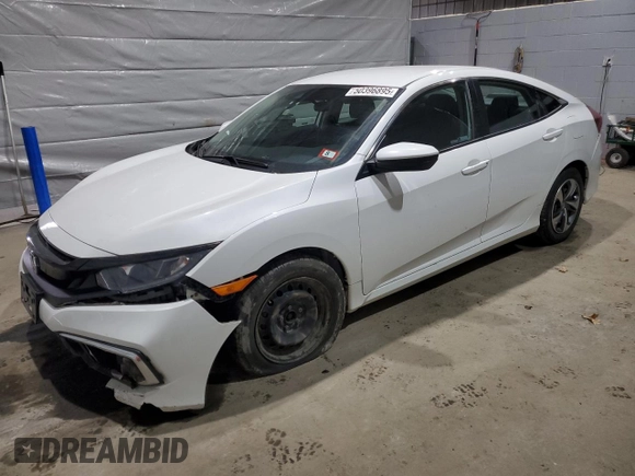 2019 Honda Civic LX with VIN 2HGFC2F61KH560862, listed as a Copart auction lot 50396895 with 55,653 mi miles and Salvage Title. Bid and sale history available at DreamBid. Image 1.