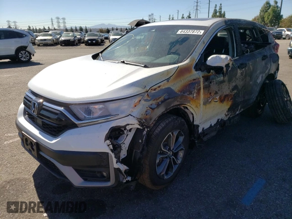 2022 Honda CR-V EX with VIN 7FARW2H57NE038680, listed as a Copart auction lot 64337872 with 498 mi miles. Bid and sale history available at carsss.com. Image 2.