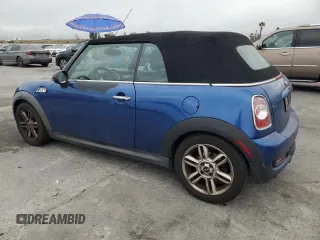 2012 MINI Convertible S with VIN WMWZP3C55CT250815, listed as a Copart auction lot 53583375 with 118,112 mi miles and Salvage title. Bid and sale history available at DreamBid. Image 2.