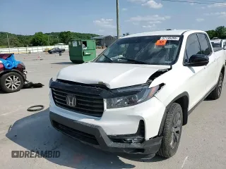 2021 Honda Ridgeline Sport with VIN 5FPYK3F18MB009882, listed as a Copart auction lot 57136205 with 43,549 mi miles and Salvage title. Bid and sale history available at DreamBid. Image 14.