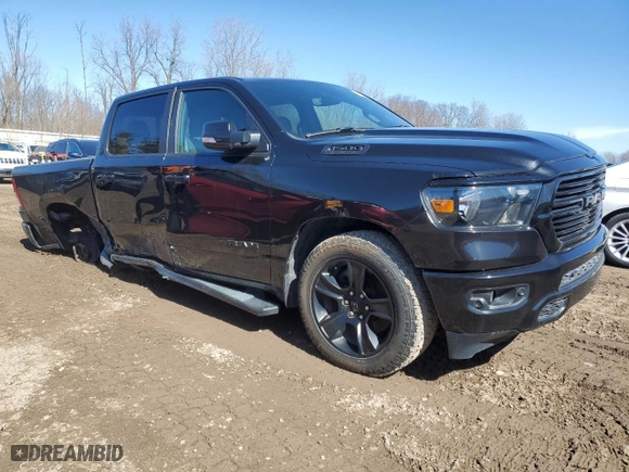 2020 Ram 1500 Big Horn with VIN 1C6SRFFT3LN328739, listed as a Copart auction lot 48977115 with 46,033 mi miles and Salvage Title. Bid and sale history available at carsss.com. Image 4.