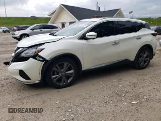 2019 Nissan Murano Platinum z VIN 5N1AZ2MS6KN152187, wystawiony jako Copart lot #57692205 z przebiegiem 49 582 mil mil oraz Szkoda całkowita • Salvage title. Historia ofert i sprzedaży dostępna na DreamBid. Obrazek 1.
