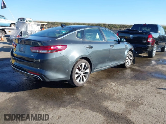 2016 Kia Optima SXL Turbo with VIN 5XXGV4L2XGG051938, listed as a IAAI auction lot 41400484 with 114,722 mi miles. Bid and sale history available at carsss.com. Image 4.