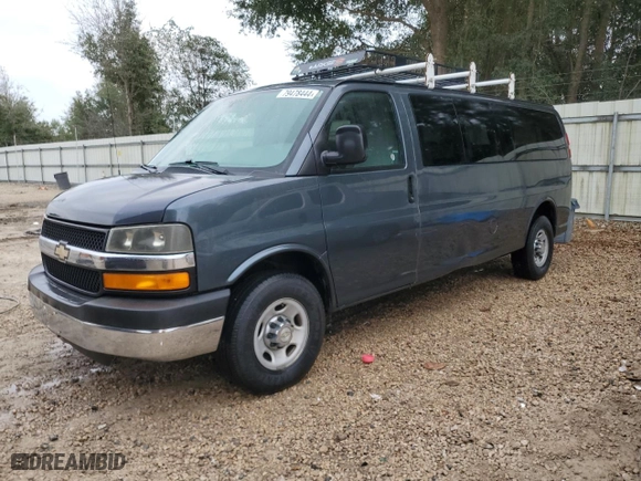 2014 Chevrolet Express Passenger LT with VIN 1GAZG1FG7E1182769, listed as a Copart auction lot 79478444 with 109,355 mi miles and Salvage Title. Bid and sale history available at carsss.com. Image 1.