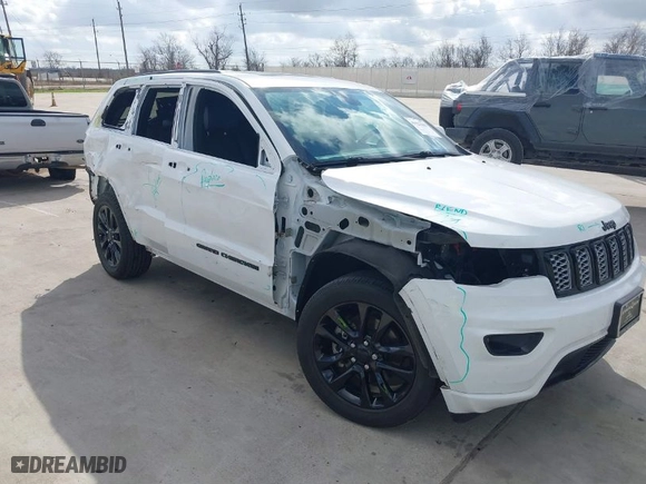 2021 Jeep Grand Cherokee Laredo X with VIN 1C4RJEAG9MC713822, listed as a IAAI auction lot 41527043 with 45,143 mi miles. Bid and sale history available at carsss.com. Image 1.