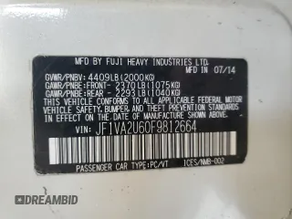 2015 Subaru WRX STI Limited z VIN JF1VA2U60F9812664, wystawiony jako Copart lot #43904255 z przebiegiem 34 973 mil mil oraz Tytuł czysty. Historia ofert i sprzedaży dostępna na DreamBid. Obrazek 12.
