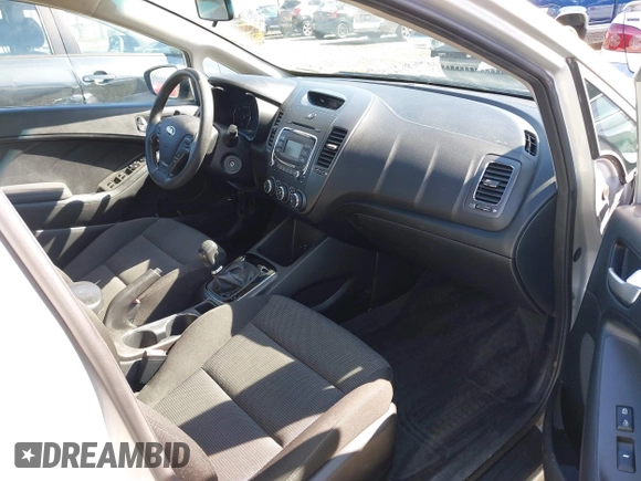 2017 Kia Forte LX with VIN 3KPFK4A7XHE018418, listed as a IAAI auction lot 41874292 with 87,608 mi miles. Bid and sale history available at carsss.com. Image 5.