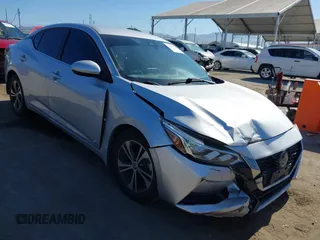 2020 Nissan Sentra SV with VIN 3N1AB8CV3LY226602, listed as a IAAI auction lot 42237995 with 109,600 mi miles and . Bid and sale history available at DreamBid. Image 1.