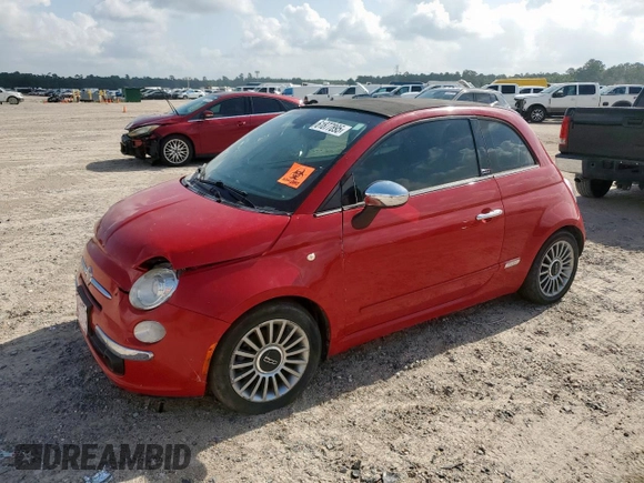 2016 FIAT 500 Lounge with VIN 3C3CFFER9GT122184, listed as a Copart auction lot 61877895 with 49,071 mi miles and Salvage title. Bid and sale history available at DreamBid. Image 1.