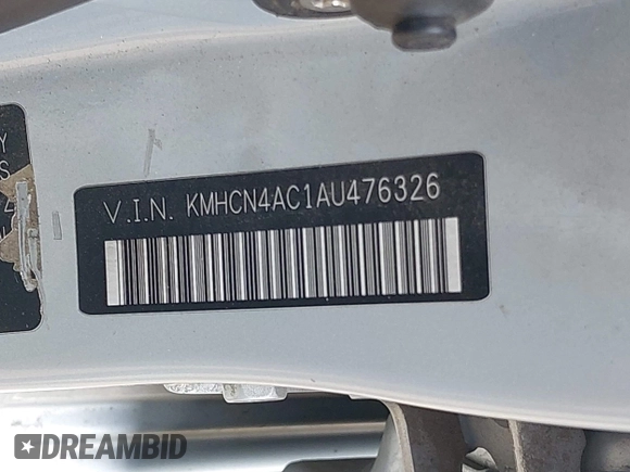 2010 Hyundai Accent GLS with VIN KMHCN4AC1AU476326, listed as a IAAI auction lot 42141297 with 203,607 mi miles. Bid and sale history available at carsss.com. Image 9.