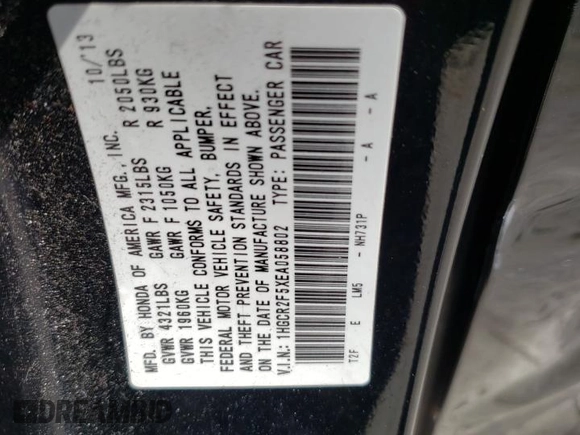 2014 Honda Accord Sport with VIN 1HGCR2F5XEA058802, listed as a Copart auction lot 48528275 with Not Provided miles and Clean Title. Bid and sale history available at carsss.com. Image 12.