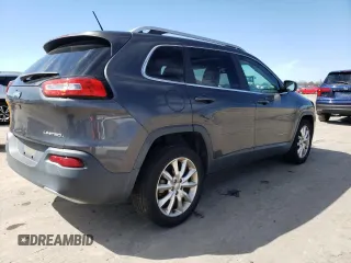 2015 Jeep Cherokee Limited with VIN 1C4PJLDBXFW532225, listed as a Copart auction lot 46227465 with 97,428 mi miles and Salvage Title. Bid and sale history available at DreamBid. Image 3.