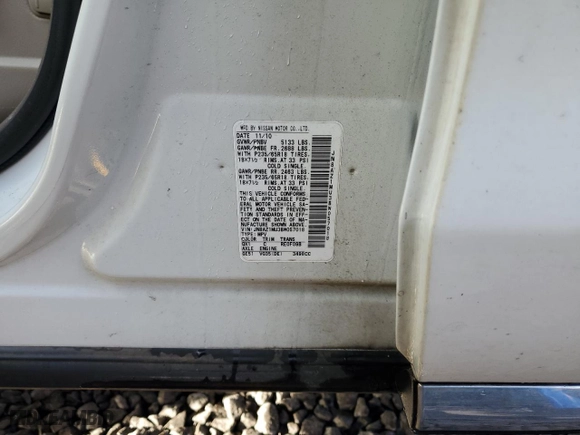 2011 Nissan Murano SL with VIN JN8AZ1MU3BW057018, listed as a Copart auction lot 85035404 with 234,131 mi miles and Salvage Title. Bid and sale history available at carsss.com. Image 13.