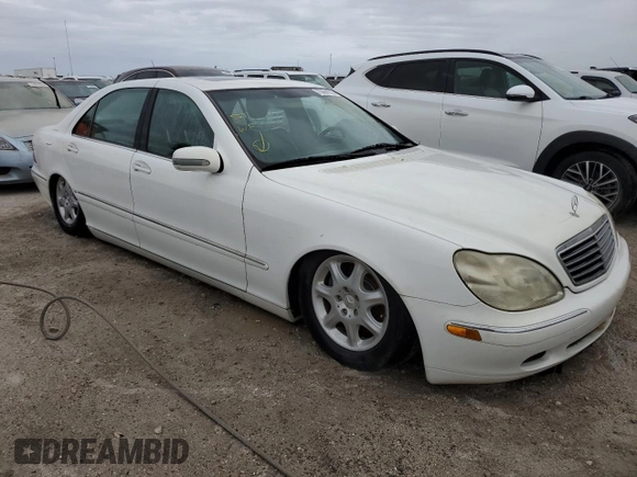 2000 Mercedes-Benz S-Class with VIN WDBNG70J3YA107826, listed as a Copart auction lot 75091674 with 0 mi miles and Non Repairable. Bid and sale history available at carsss.com. Image 4.