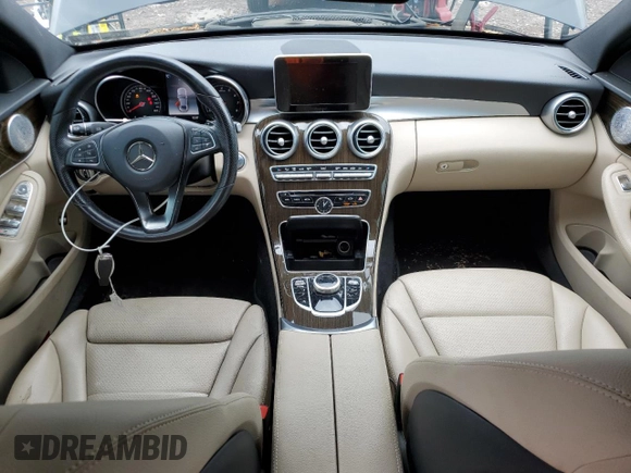 2018 Mercedes-Benz C 300 with VIN 55SWF4KB0JU280437, listed as a Copart auction lot 58002345 with 54,000 mi miles and Salvage title. Bid and sale history available at DreamBid. Image 8.