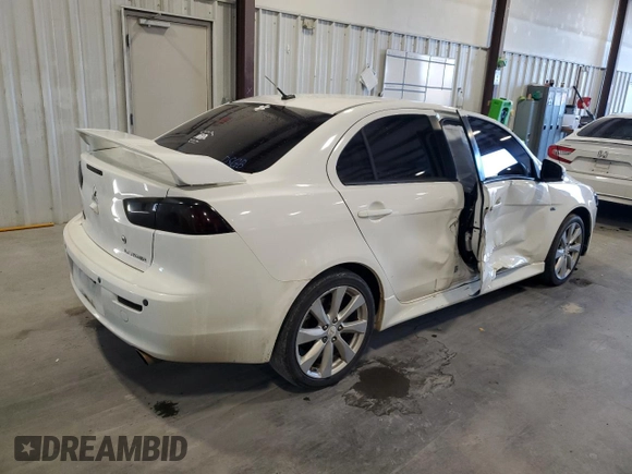 2015 Mitsubishi Lancer GT with VIN JA32U8FW9FU018875, listed as a Copart auction lot 41967595 with 142,605 mi miles and Salvage Title. Bid and sale history available at carsss.com. Image 3.
