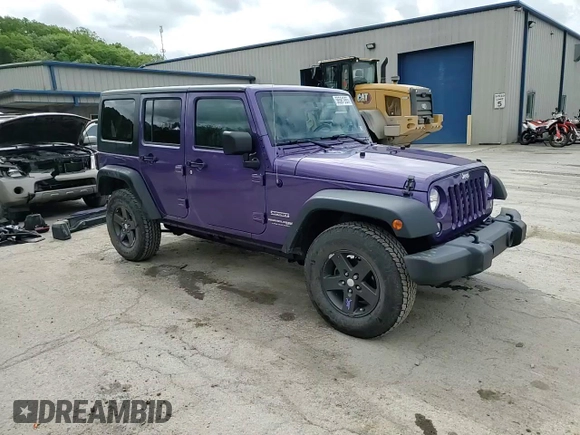 2018 Jeep Wrangler Unlimited Sport with VIN 1C4BJWDG9JL910410, listed as a Copart auction lot 56561955 with 57,450 mi miles and Salvage title. Bid and sale history available at DreamBid. Image 15.