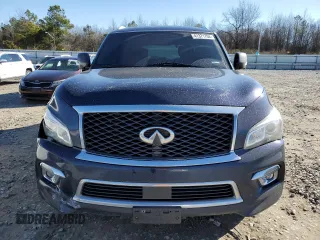 2015 Infiniti QX80 with VIN JN8AZ2NF2F9573090, listed as a Copart auction lot 41371704 with 216,620 mi miles and Salvage Title. Bid and sale history available at carsss.com. Image 5.