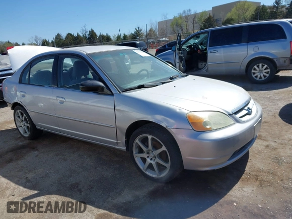 2002 Honda Civic LX with VIN 1HGES15562L039463, listed as a IAAI auction lot 41851232 with 173,411 mi miles. Bid and sale history available at carsss.com. Image 13.