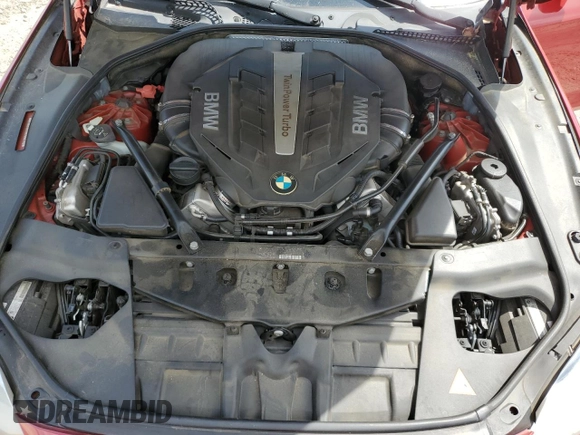 2013 BMW 6 Series 650i with VIN WBA6B2C59DDG66702, listed as a Copart auction lot 52327905 with 112,300 mi miles and Salvage Title. Bid and sale history available at DreamBid. Image 12.